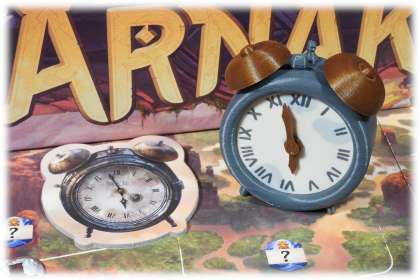LRA-A-01 Lost Ruins of Arnak boardgame alarm clock start player front