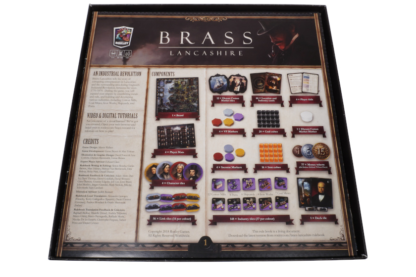 BRL-I-02 Organizer Brass Lancashire 5 rules